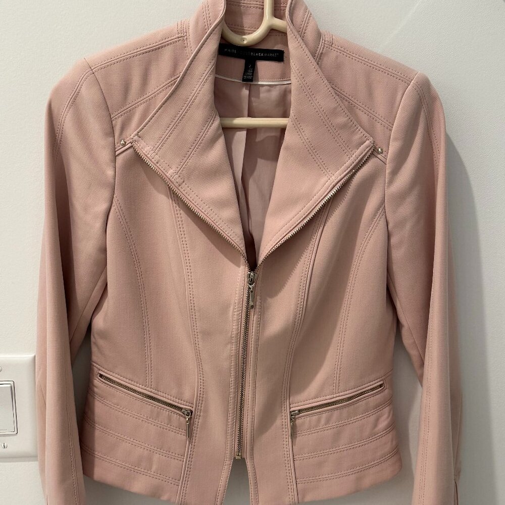 White House Black Market Pink Utility Jacket